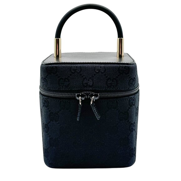Gucci Tom Ford Era Vintage Monogram Box Vanity Bag in Black - Picture 1 of 9